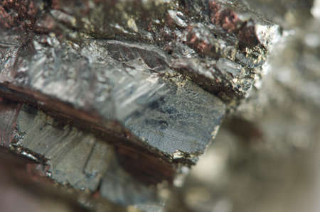 Pyrite, or iron pyrite, is an iron sulfide with the chemical formula FeS2. Macro. Beautiful...