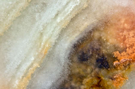 Onyx is a banded variety of chalcedony, Oxide mineral with chemical composition SiO2. Macro. Background for successful Your projectsの写真素材