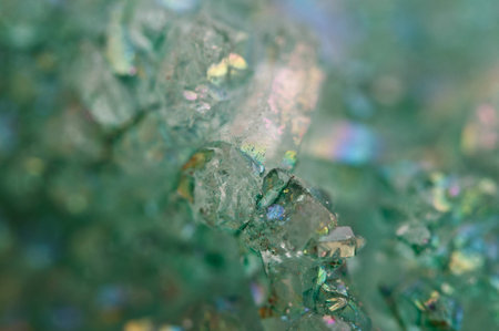 Druse green crystals Agate SiO2 silicon dioxide. Macro. Fantastic Beautiful Background for successful Your projectの写真素材