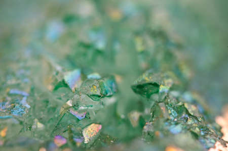 Druse green crystals Agate SiO2 silicon dioxide. Macro. Fantastic Beautiful Background for successful Your projectの写真素材
