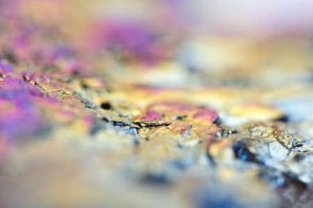 Fantastic multi-coloured background from thin layer of the titan on a quartz surface Macro, for successful business projects and other Your variantの写真素材