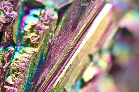 Fantastic multi-coloured background from thin layer of the titan on a quartz surface Macro, for successful business projects and other Your variantの写真素材