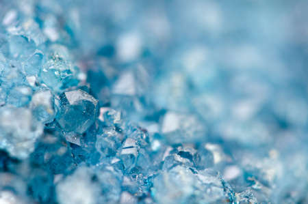 Druse blue crystals Agate SiO2 silicon dioxide. Macroの写真素材