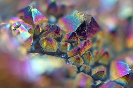 Multi-coloured crystals macro abstract backgroundの写真素材