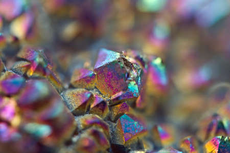 Multi-coloured crystals macro abstract backgroundの写真素材