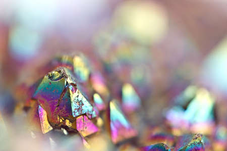 Multi-coloured crystals macro abstract backgroundの写真素材