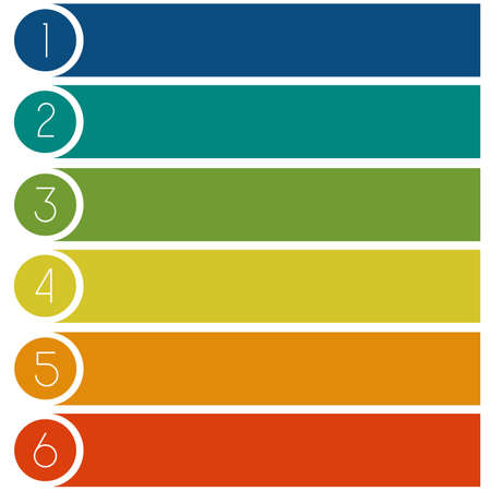 Template from Colourful strips with text areas on six positionsの写真素材