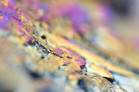 Abstract colorful metal Titanizing Quartz, Multi-coloured Background. Macroの写真素材