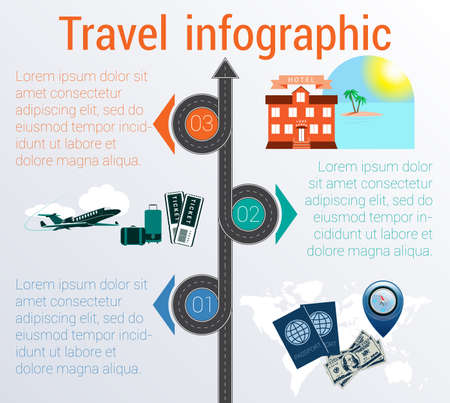 Tourism and travel concept info graphic.のイラスト素材