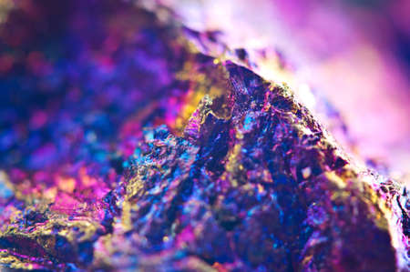 Colorful metal  Abstract background from natural mineral. Macro