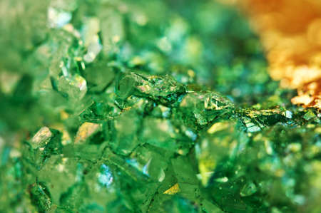 Texture of green Background crystals agate Macro.