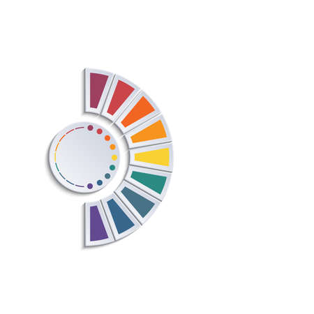 Modern template for infographic semicircle 9 positionsの写真素材
