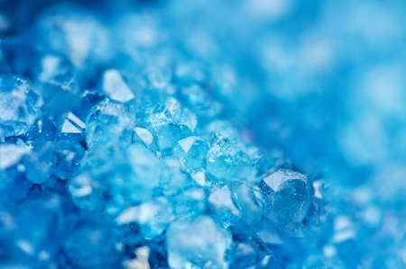 Beautiful texture of Blue crystals. mineral its blurred natural background. Winter Beautiful...