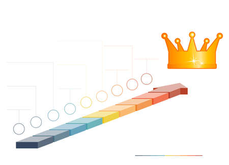 Template Infographics from 9 parts colored arrows.の写真素材