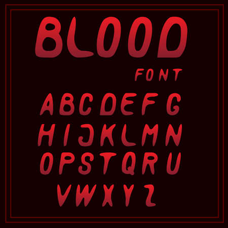 Letters A-Z vector red blood font.のイラスト素材