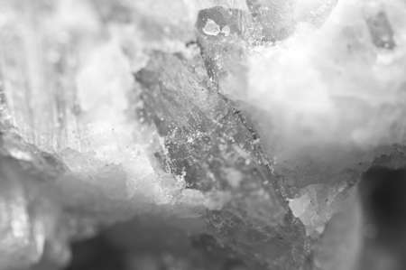 Black-and-white background from nature crystals. Macroの写真素材