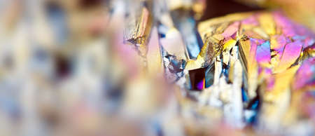 Crystal. Macro. Beautiful color fantastic background. Banner format