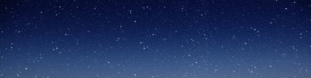 Panorama of the night beautiful starry skyの写真素材