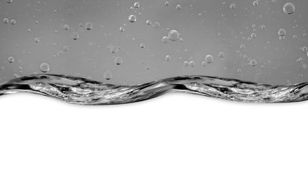 oil. Liquid and wave, for the project, oil, honey, beer or other variants. black and whiteの写真素材