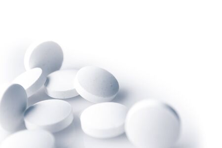 white pills, medicine for the diseaseの写真素材