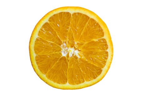 juicy oranges on a white background close-upの写真素材