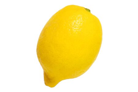 yellow lemons on a white background close-upの写真素材