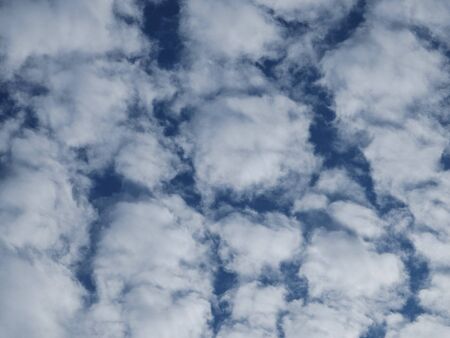 Creative idea for background. sky and white cloudsの写真素材