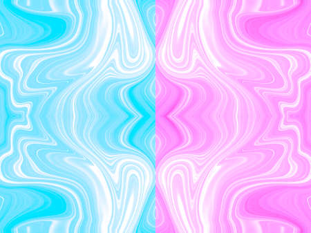 Creative idea for background. pink blue wavy backgroundの写真素材