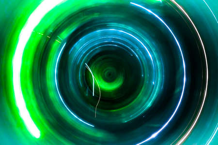 green, turquoise, blue round abstract backgroundの写真素材