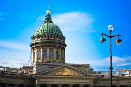 Dome of the Kazan Cathedral in St. Petersburgの写真素材