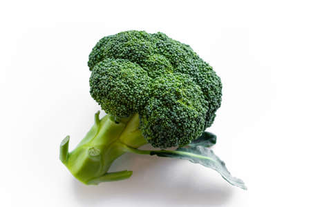 broccoli cabbage close-up on white backgroundの写真素材