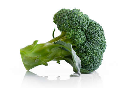 broccoli cabbage close-up on white backgroundの写真素材