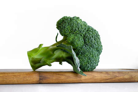 broccoli cabbage close-up on white backgroundの写真素材