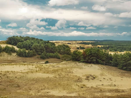 Curonian Spit is a nature reserve. Unique sand dunes on the Baltic coast.の写真素材