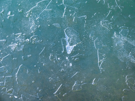 creative ideas for the background. ice on the river close upの写真素材