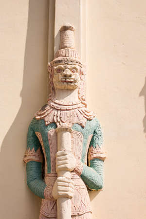 Sculpture at the Thai templeの写真素材