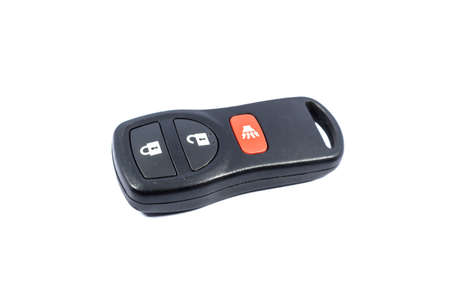 car key isolated on whiteの写真素材