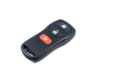 car key isolated on whiteの写真素材