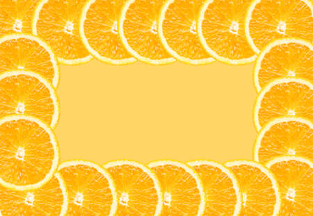 Half of orange  background with space for textの写真素材