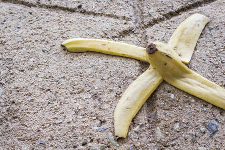 Banana on Side Walkの写真素材