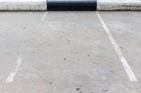 Old Car parking with white markの写真素材
