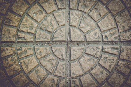 Cement brick floor backgroundの写真素材