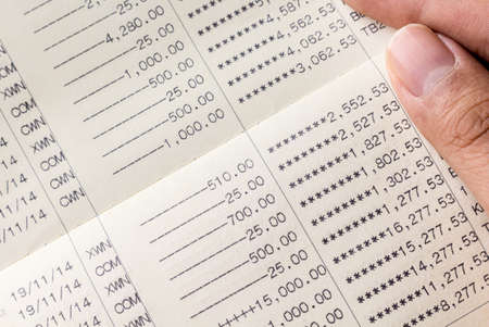 Saving account Passbook - financial conceptの写真素材