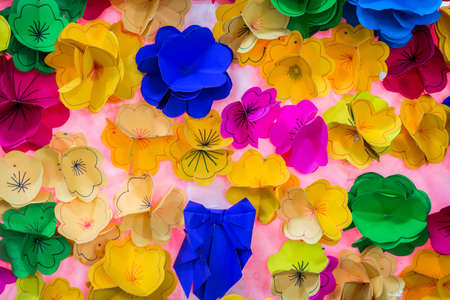 Abstract of colorful paperの写真素材