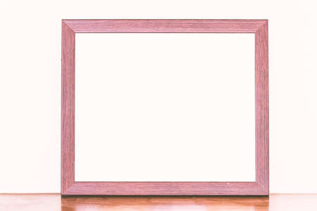 Wooden frames  on tableの写真素材
