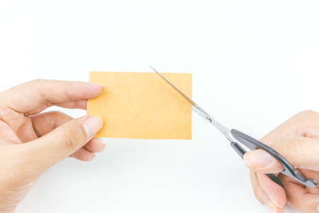 Hand cutting Paperの写真素材