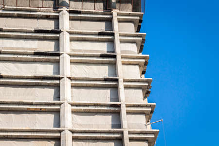 Construction of building with sky backgroundの写真素材