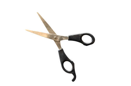 Professional Haircutting Scissors isolated on white Backgroundの写真素材