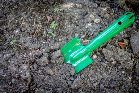 Garden Shovel and Dirtの写真素材