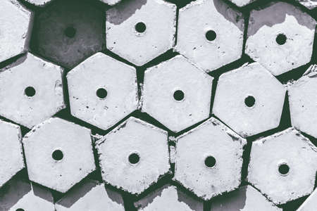 Cement blocks used in building constructionの写真素材